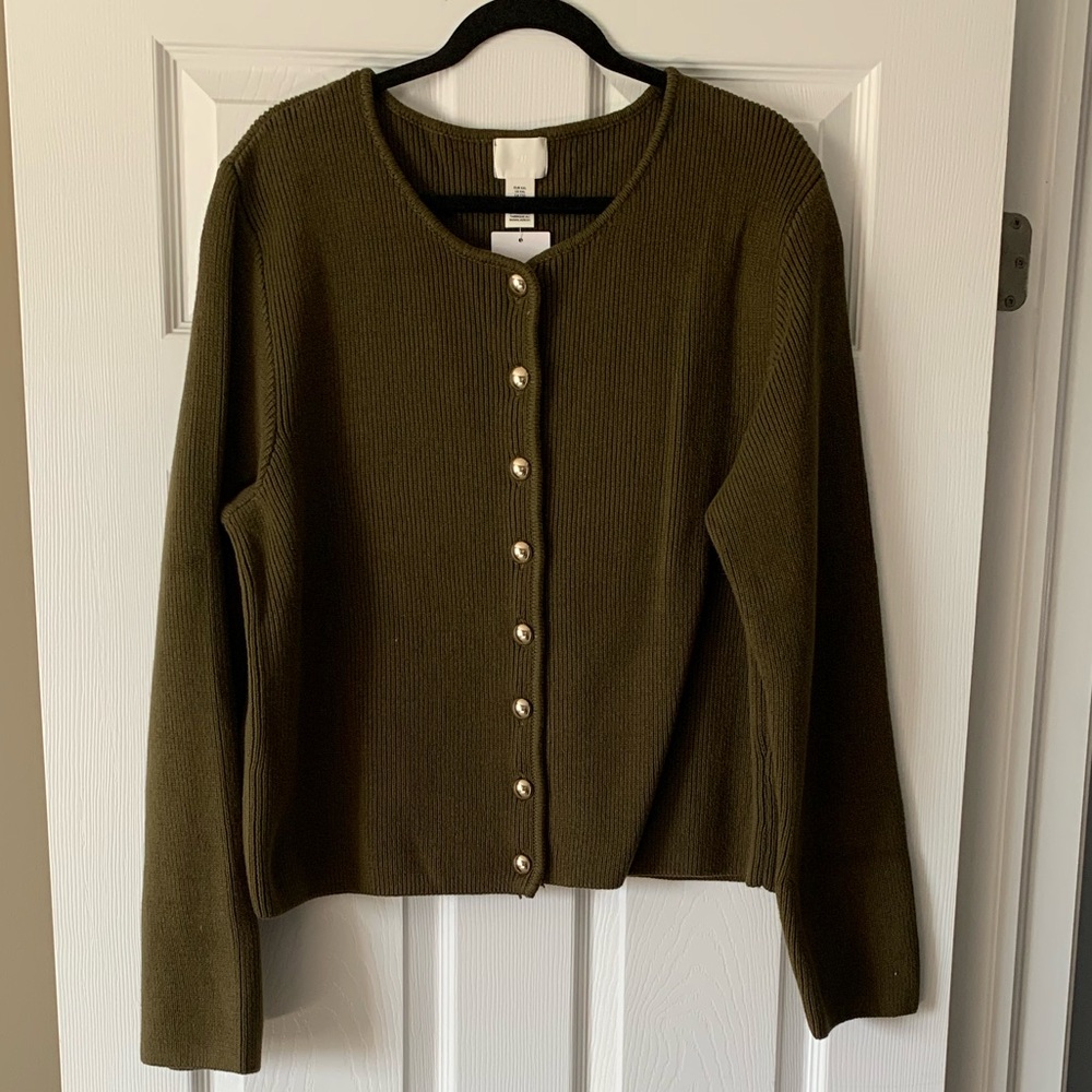 NWT H&M Khaki Knit Sweater